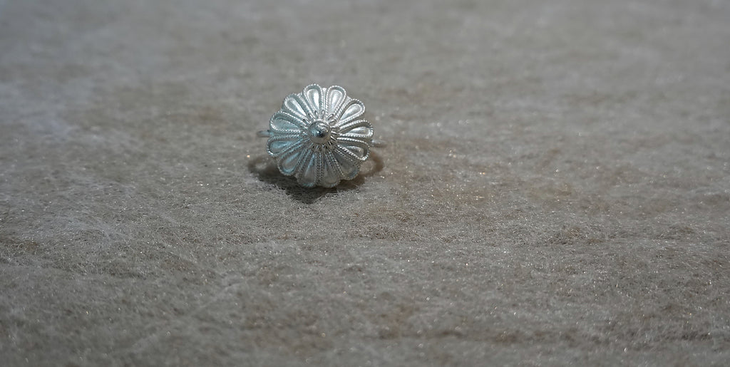 Handmade S999 silver Traditional Soma Flower Earring earring inspired by Yi culture